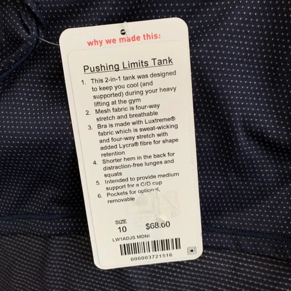 Lululemon Athletica Pushing Limits Tank - Picture 4 of 4